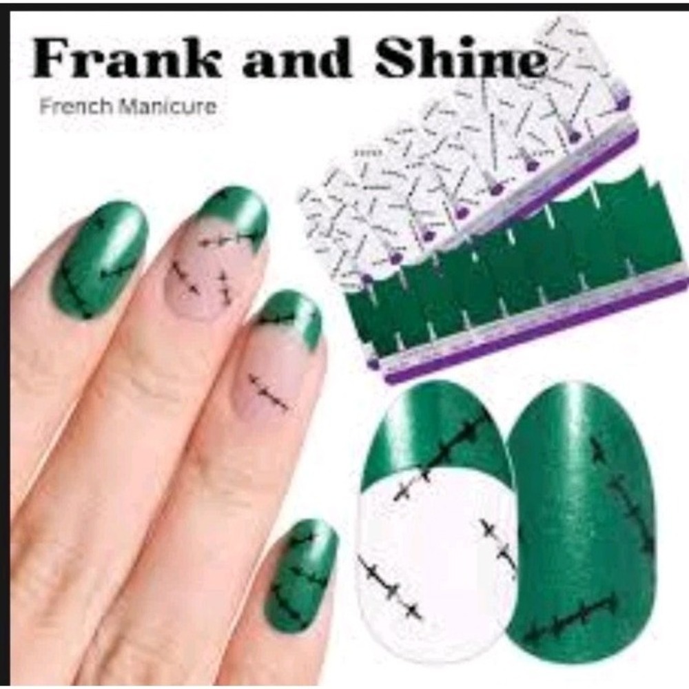 Color Street French Manicure Nail Polish Strips Frank And Shine Halloween NOS